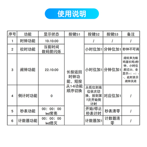 Dc 5-12V 6 chữ số hiển thị màu đỏ mô-đun đồng hồ kỹ thuật số bộ điện tử 51 máy vi tính đơn Chip Hàn thực hành Phụ tùng tự làm - Product Image 4