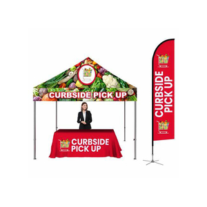 หลังคาผ้าใบพับได้คุณภาพสูง ขนาด 10x10 ฟุต แบบขยายพิเศษ สำหรับงานโฆษณาและกิจกรรมกลางแจ้ง โครงอะลูมิเนียม พิมพ์ลายตามสั่ง - Product Image 6