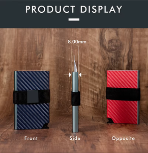 Business Minimalist Carbon Fiber <b>RFID</b> Blocking Credit Card Holder Pop Up Cards 4-6 Cards Slim <b>Wallet</b> <b>for</b> <b>Men</b> - Product Image 3