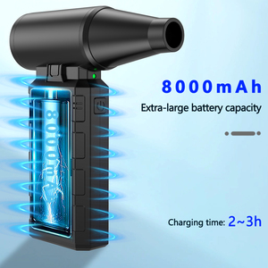 Mini souffleur d'air sans fil 130000 tr/min avec moteur sans balais, alimenté par batterie, séche-cheveux puissant, ventilateur turbo, dépoussiéreur - Product Image 2