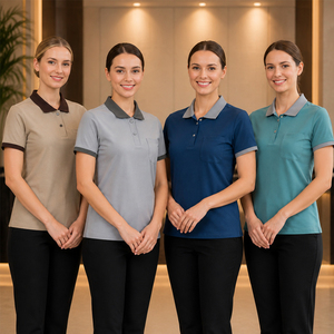 Fabricant de vêtements OEM, uniforme <span class=keywords><strong>professionnel</strong></span> pour femmes, uniforme de personnel hôtelier 100% polyester, tailles jusqu'à 7XL - Product Image 2