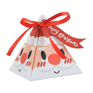 Kotak Kado Kertas Kubus Natal Kecil Desain Baru 2025 dengan Laminasi Matt untuk Keripik Kentang, Makanan Bayi, Sushi, dan Pita - Product Image 4