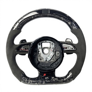 Volante de Fábrica en Fibra de Carbono Forjada con LED y Cuero para Audi B8 B9 Q5 Q7 A3 A4 A5 A6 S4 S5 RS3 RS4 RS6 <span class=keywords><strong>RS</strong></span> - Product Image 1
