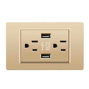 Prise murale standard américaine, panneau d'interrupteurs électriques avec 15 prises, 110V 15A, matériau ABS, application EWeLink, or, maison, hôtel - Product Image 1