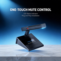 Microphone de conférence filaire à condensateur multi-cœurs avec système XLR, pour enregistrement en studio et streaming, avec écran d'isolation