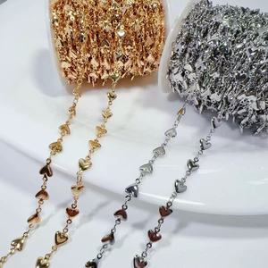 लव हार्ट लिंक चेन आयरन चेन डिय हेयर एक्सेसरीज नेकलेस ब्रेसलेट कंलेट गहने आपूर्ति - Product Image 1