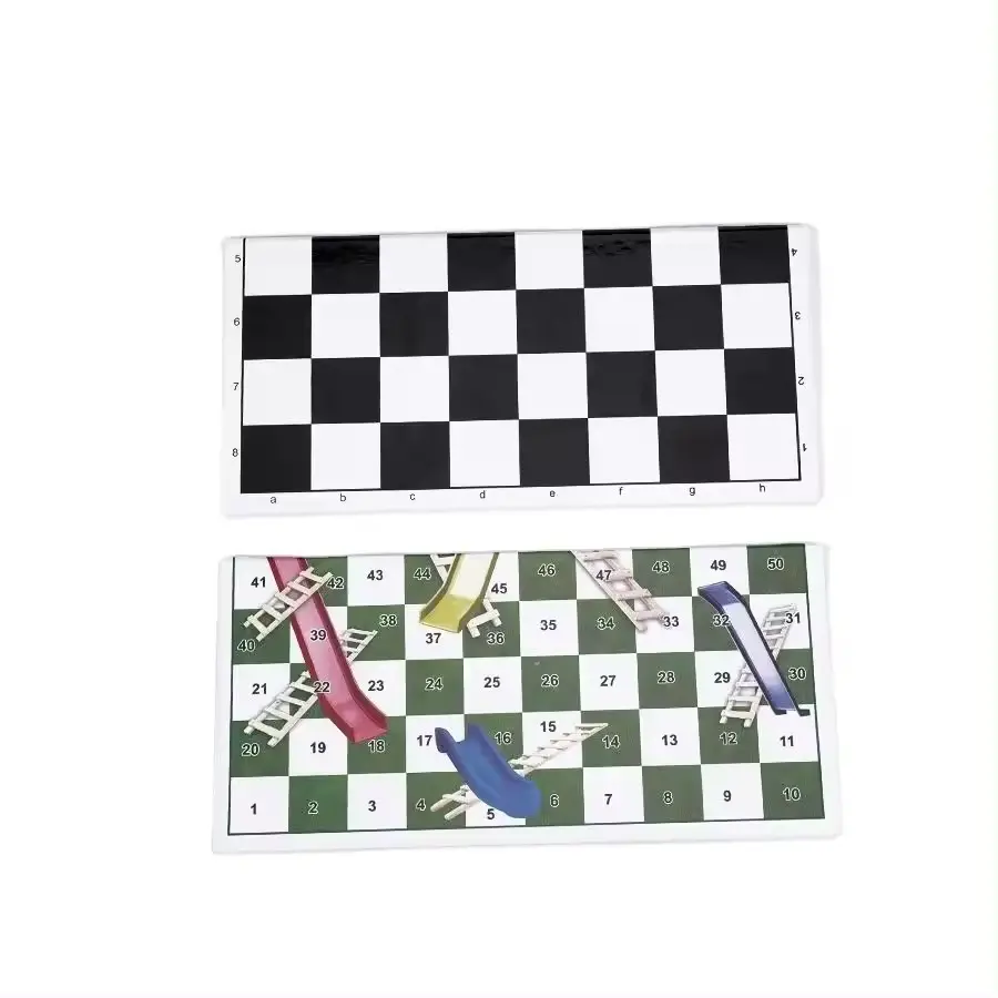 卸売カスタム環境にやさしいプラスチック折りたたみチェスボード教育用ルードゲームセット