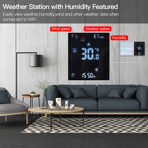 Thermostat de chauffage WiFi programmable MOES Tuya, régulateur de température ambiante avec commande manuelle coulissante - Product Image 2