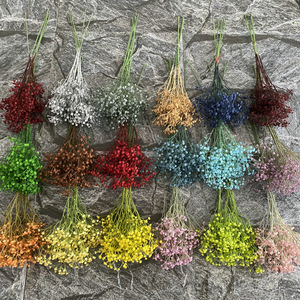 Fleurs artificielles de gypsophile colorées de qualité supérieure pour la décoration de la maison et de mariage - Product Image 4