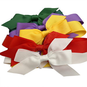 E-ma thuật nhà máy bán buôn tùy chỉnh Pre tied Grosgrain Ribbon Bow với ban nhạc đàn hồi cho hộp quà tặng bao bì - Product Image 5