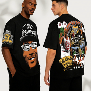 เสื้อยืดโอเวอร์ไซส์วินเทจทรงหลวม ผ้าหนานุ่ม ซักแล้ว ทรงไหล่ตก สตรีทแวร์สั่งทำพิเศษ ผ้าฝ้าย 100% พิมพ์ลายกราฟิกด้วยระบบ DTG - Product Image 1