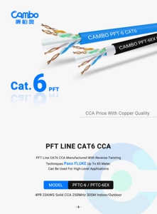 <span class=keywords><strong>สาย</strong></span> <span class=keywords><strong>Cat6</strong></span> CCA ยาว100ม. 500ม. กล่องยาว85เมตร1000ฟุตโมเล็กซ์ UTP กลางแจ้งพร้อมสาย <span class=keywords><strong>Cat6</strong></span> LDPE เกรด<span class=keywords><strong>ภายนอก</strong></span> - Product Image 4