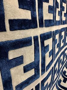 Alfombra Moderna de Diseño Geométrico, Alfombra de Lana Hecha a Mano para Sala de Estar u Hotel - Product Image 4