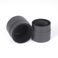 Boîte d'emballage cylindrique personnalisée, boîte de parfum de luxe, boîte de parfum rigide en carton noir et or, emballage cadeau pour parfum