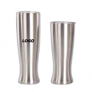 Gobelet isotherme en acier inoxydable de 20 oz avec couvercle - Tasse de voyage à double paroi, gobelet de voiture et verre à bière, cadeau promotionnel - Product Image 1