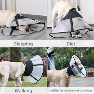 Katı desen plastik Pet kurtarma yaka Elizabeth ameliyat sonrası kediler için e-yaka köpek boyun koni - Product Image 6