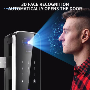 3D Mặt & nhận dạng vân tay wifi thông minh điện tử Khóa cửa kính cho văn phòng với đám mây & thẻ nhớ tùy chọn lưu trữ dữ liệu - Product Image 3
