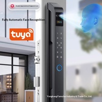 Cerradura Inteligente para Puerta Exterior Tuya con Huella Dactilar, Contraseña, Reconocimiento Facial, Impermeable, de Aluminio, con Conexión Wi-Fi y App Tuya