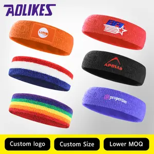 Aolikes 2106 sport mode multicolore ajustement élastique compression coloré bandeau évacuation de l'humidité larges bandeaux