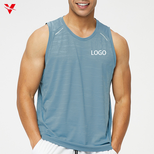 Vêtements de sport personnalisés pour hommes, <span class=keywords><strong>débardeur</strong></span> de fitness à séchage rapide, vêtements de sport d'entraînement, hauts, <span class=keywords><strong>débardeur</strong></span> de course à col rond, G27 - Product Image 1