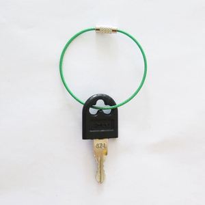 Porte-clés de câble de porte-clés de fil d'acier inoxydable vert d'usine de YIWANG - Product Image 4