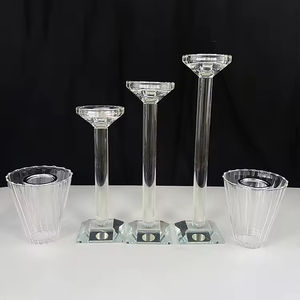 عرض خاص طقم تلميع يدوي ، مع ظل مصباح زجاجي من <span class=keywords><strong>3</strong></span> لطاولة الزفاف المركزية - Product Image 5