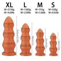 Vente en gros de plugs anaux géants en silicone imperméable à base large, multi-tailles, jouet BDSM gay, fournisseur en gros