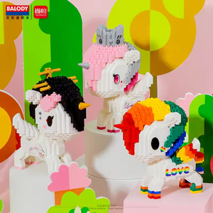 Bloques <span class=keywords><strong>de</strong></span> Construcción Balody, <span class=keywords><strong>Figuras</strong></span> <span class=keywords><strong>de</strong></span> Unicornio, Juguetes Recién Llegados, Colección <span class=keywords><strong>de</strong></span> Dibujos Animados, Ladrillos <span class=keywords><strong>de</strong></span> Diamantes Mini Arcoíris para Armar, para Niños - Product Image 3