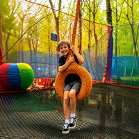 Siège balançoire en corde Ropecube pour usage intérieur/extérieur en maternelle, école, parc d'attractions, jardin et maison, corde personnalisable