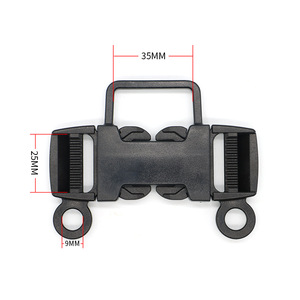 Hebilla de seguridad de cinco puntos de 25 mm, cuerpo recto de plástico para cinturón de seguridad de silla de paseo y trona - Product Image 3