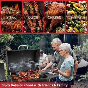 Barbecue vertical commercial moderne à double foyer, avec fumoir à charbon de bois, finition thermolaquée, pour la vente en gros - Product Image 6