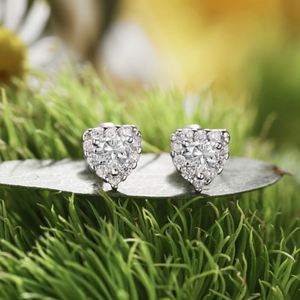 Dylam New Arrival Hypoallergenic Nickel Free 925 Sterling <b>Silver</b> Heart Shape Kid Children Pink Heart CZ Zirconia <b>Stud</b> Earrings - Product Image 6