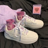 Chaussures de sport blanches tendance INS 2026 pour femmes, lacets, style campus, chaussures décontractées pour étudiants, confortables, tendance pour l'hiver