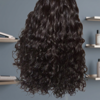 16 Bundles de Cheveux Humains Vierges Indiens 100% Non Traités Noir Naturel Double Trame Faite à la Machine Emballage pour Tissage de Cheveux