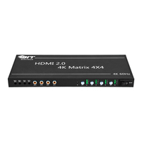 Conmutador de Matriz HDMI 4K 2x1 2x2 4x4, Procesador de Video Wall con Audio y Video SPDIF para Sistemas de Iluminación AV Profesionales, ODM+OEM 7*24H