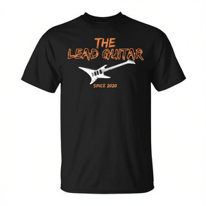 T-shirt promotionnel noir pour hommes The Lead Guitar Since 2020 - Product Image 2