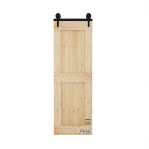 Puerta Corredera de Madera Sólida de Pino Narvik, 31.5x82.7, Estilo Rústico para Interiores, Sin Acabado - Product Image 1