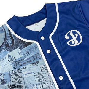 Camisetas de Béisbol Unisex de Alta Calidad, Camisas con Botones, Uniformes Deportivos, Tops de Moda Urbana, Spandex/Poliéster Anti-UV Plus - Product Image 3