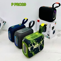 P RO29 MINI Nouveau Haut-parleur Bluetooth Portable sans Fil Extérieur avec Lecteur de Carte TF et Lumière LED Colorée