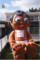Prix bon marché personnalisé 3m de haut ballon gonflable pour bébé modèle de poupée Holland