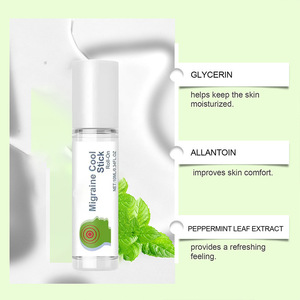 Huile Essentielle Apaisante Contre la <span class=keywords><strong>Migraine</strong></span> à Marque Blanche, <span class=keywords><strong>Menthol</strong></span> et Menthe, Roll-on, Mélange pour Soulager les Maux de Tête et le Mal des Transports - Product Image 3