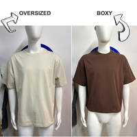 T-shirt oversize 100 % coton uni, grammage lourd, avec logo 3D en mousse personnalisé, impression en relief pour homme