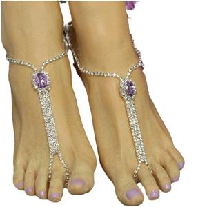 <span class=keywords><strong>Tobillera</strong></span> de Cristal Brillante, Venta Caliente Transfronteriza en Europa y América, Cadena de Garra con Pedrería Superbrillante 2026, Joyería al por Mayor - Product Image 5