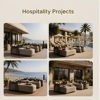 Chaise longue de piscine moderne en aluminium pour l'extérieur avec coussins imperméables pour lit de jour, plage ou piscine longue