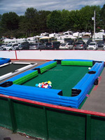 Le plus récent ballon de billard de football gonflable drôle Table de billard de football Table de billard gonflable commerciale jeux gonflables à vendre