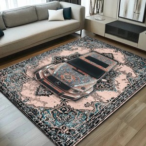 Tapis complet en polyester résistant à la saleté, style ethnique persan rétro créatif, pour la décoration <span class=keywords><strong>de</strong></span> la maison, salon, <span class=keywords><strong>chambre</strong></span> à <span class=keywords><strong>coucher</strong></span> - Product Image 2