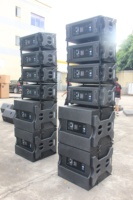 T.IPRO AUDIO LA-110 Peralatan Audio Profesional Pasif untuk DJ, Sistem Suara Array untuk Luar Ruangan dan Dalam Ruangan, Single 10 Inch Wood Sonos