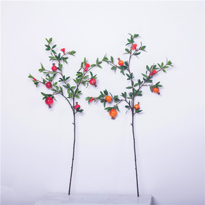 Personalizzazione del nuovo design artificiale <span class=keywords><strong>albero</strong></span> da frutto rosso melograno decorazione per la casa di nozze - Product Image 3