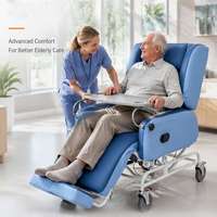 Fauteuil inclinable en cuir PU ignifuge et imperméable avec coussin d'air, capacité 150 kg, idéal pour les soins aux personnes âgées
