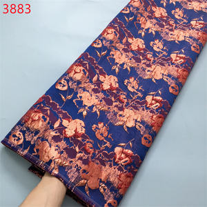3883 tecnología de tela Jacquard brocado colorido China venta al por mayor hermosa tela Aso Ebi vestido para fiesta tela de encaje coreano - Product Image 6